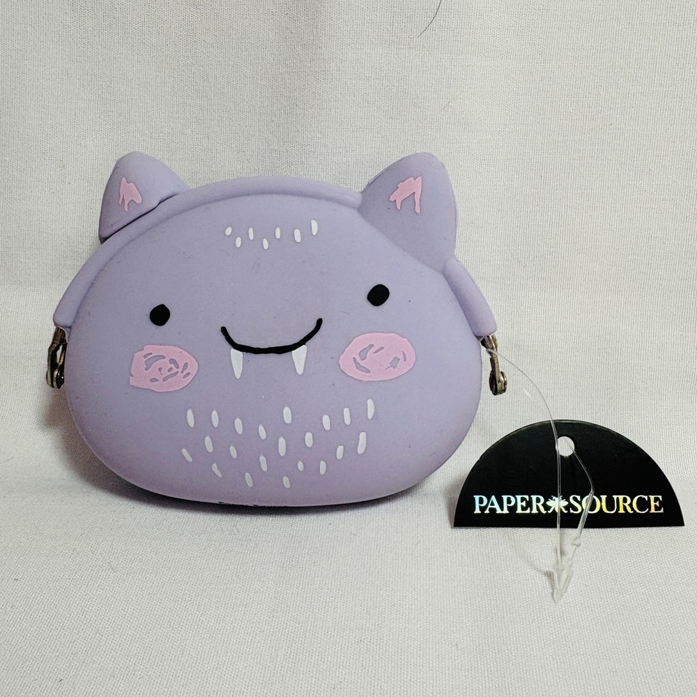 Paper Source Purple Bat Coin Purse
